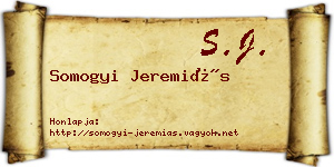 Somogyi Jeremiás névjegykártya